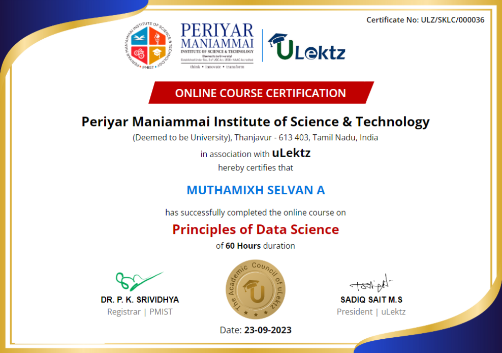 certificate